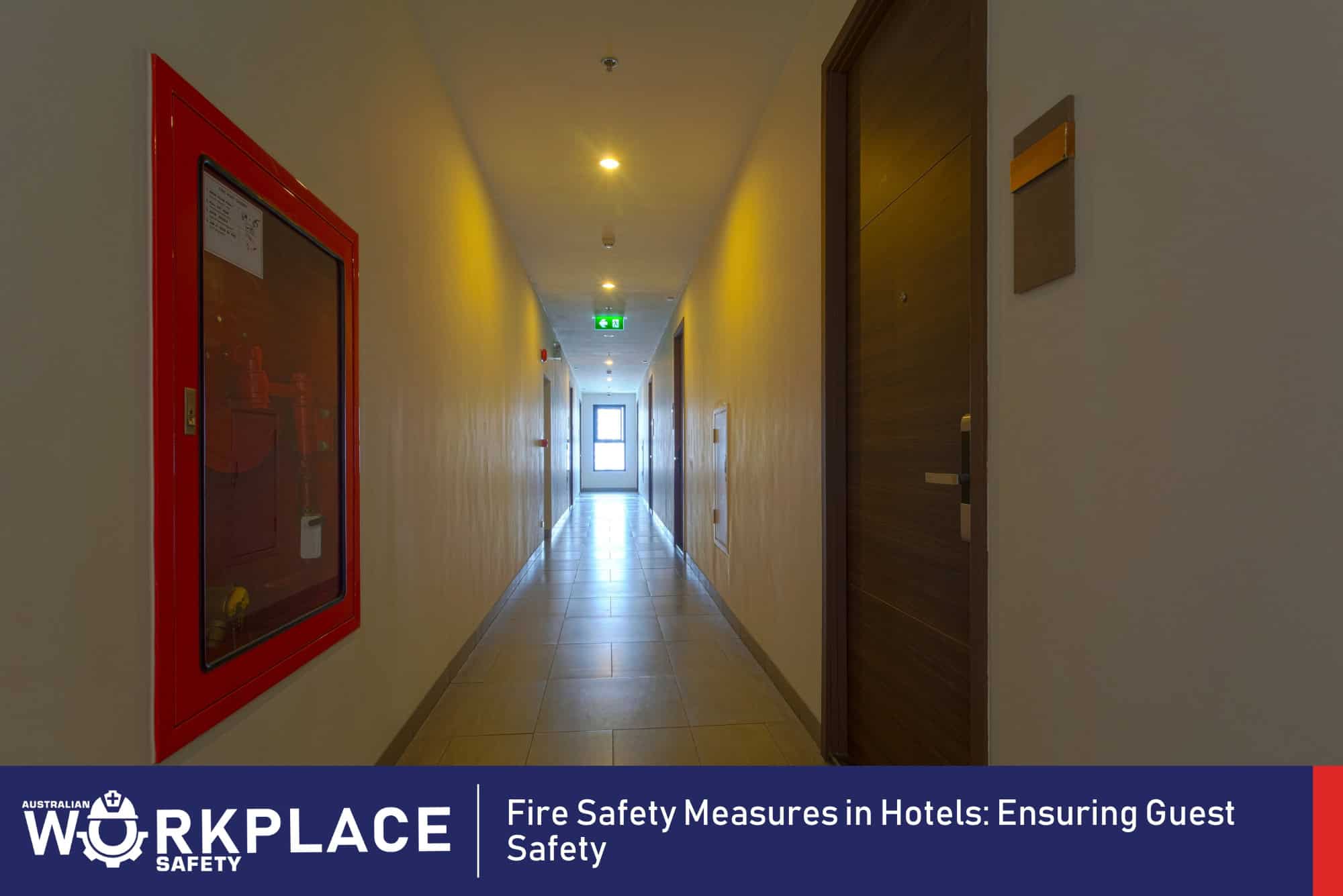 fire safety system in the hallway of a hotel